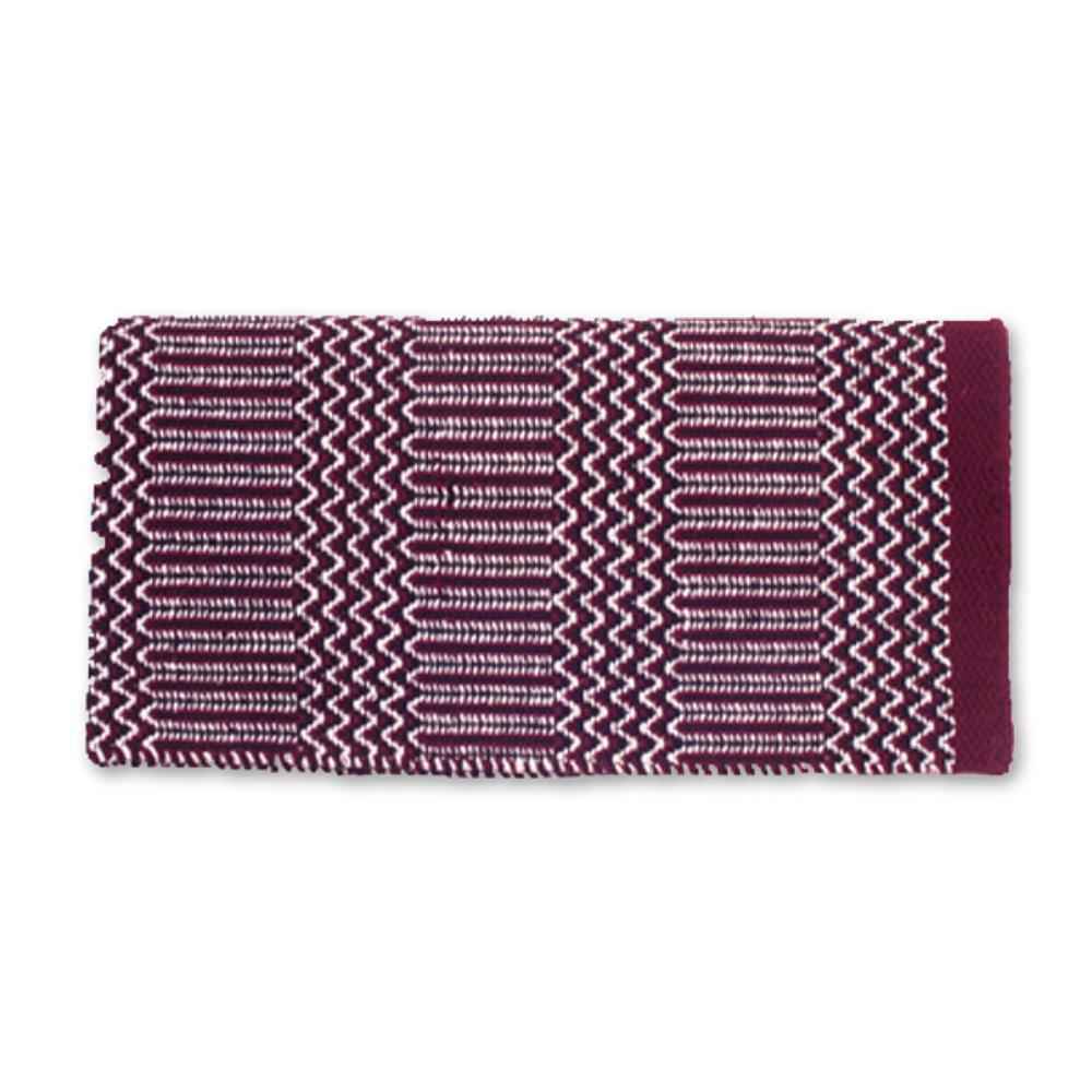 1340-9 Double Weave 32x64 Acrylic Blend Saddle Blanket Burgundy