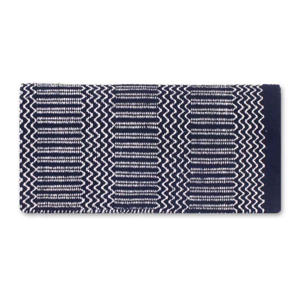 1340-10 Double Weave 32x64 Acrylic Blend Saddle Blanket Navy