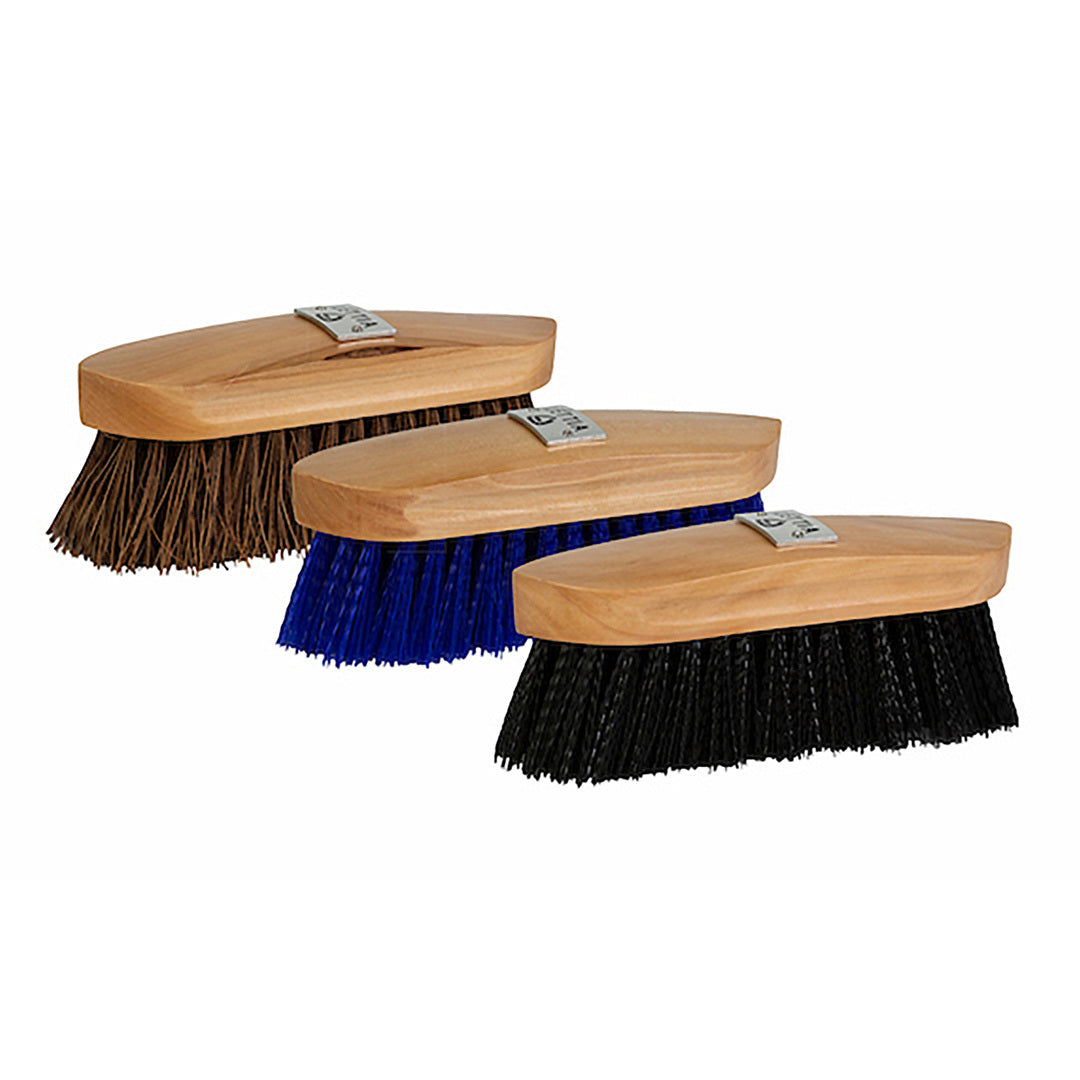 Lettia Plastic Bristle Dandy Brush Wood Back
