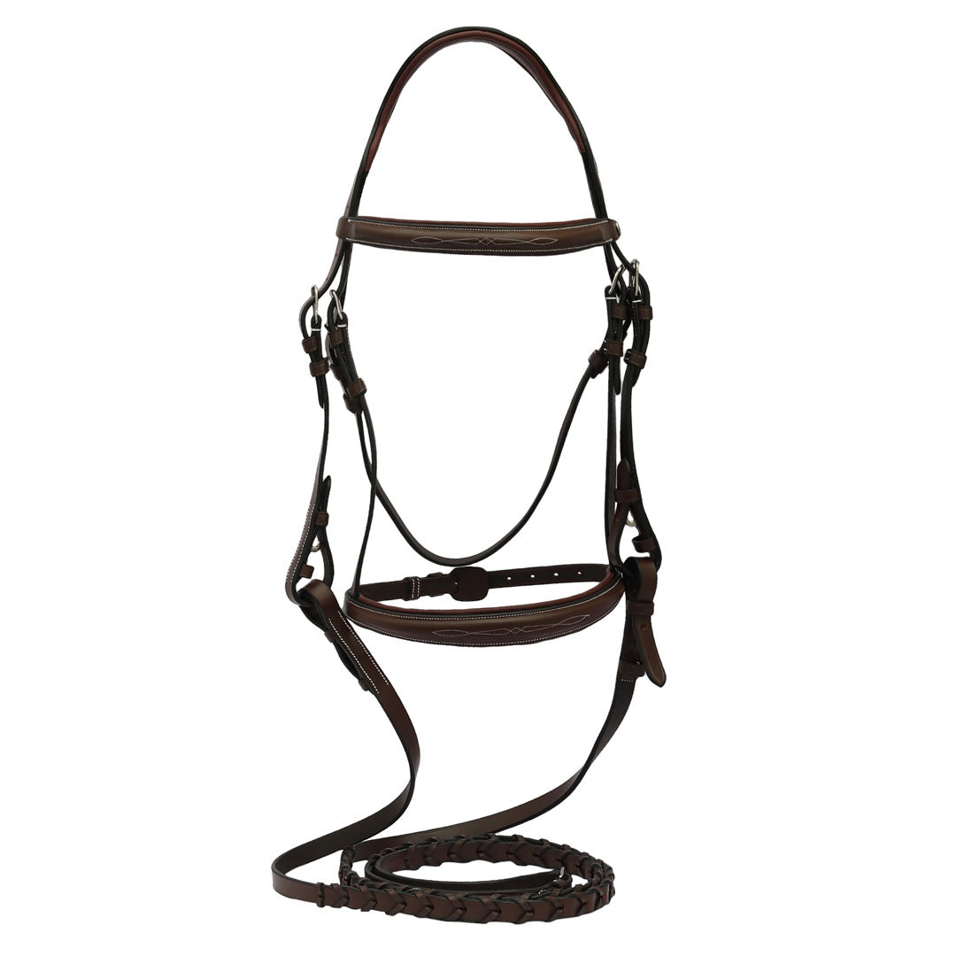 Henri de Rivel Pro Mono-Crown Padded Wide Noseband Bridle