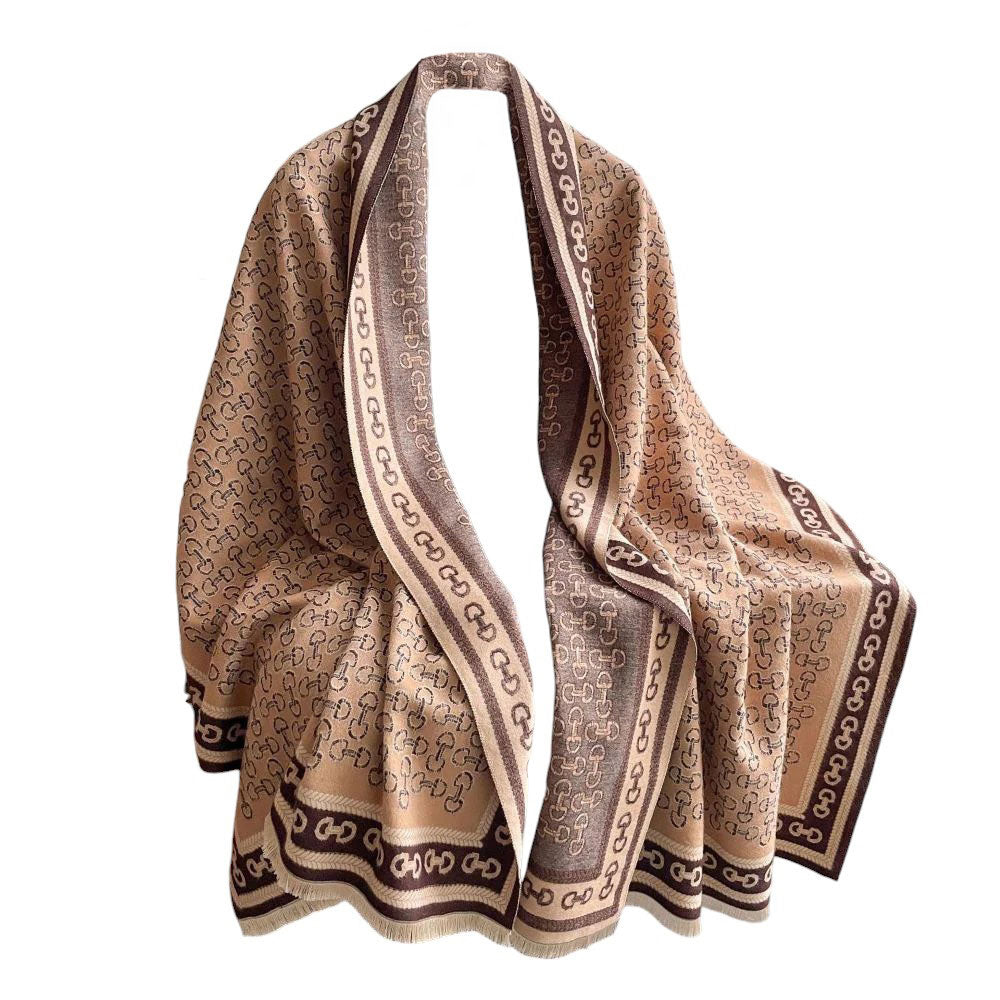 AWST Int'l Snaffle Bit Acrylic Cashmere Scarf