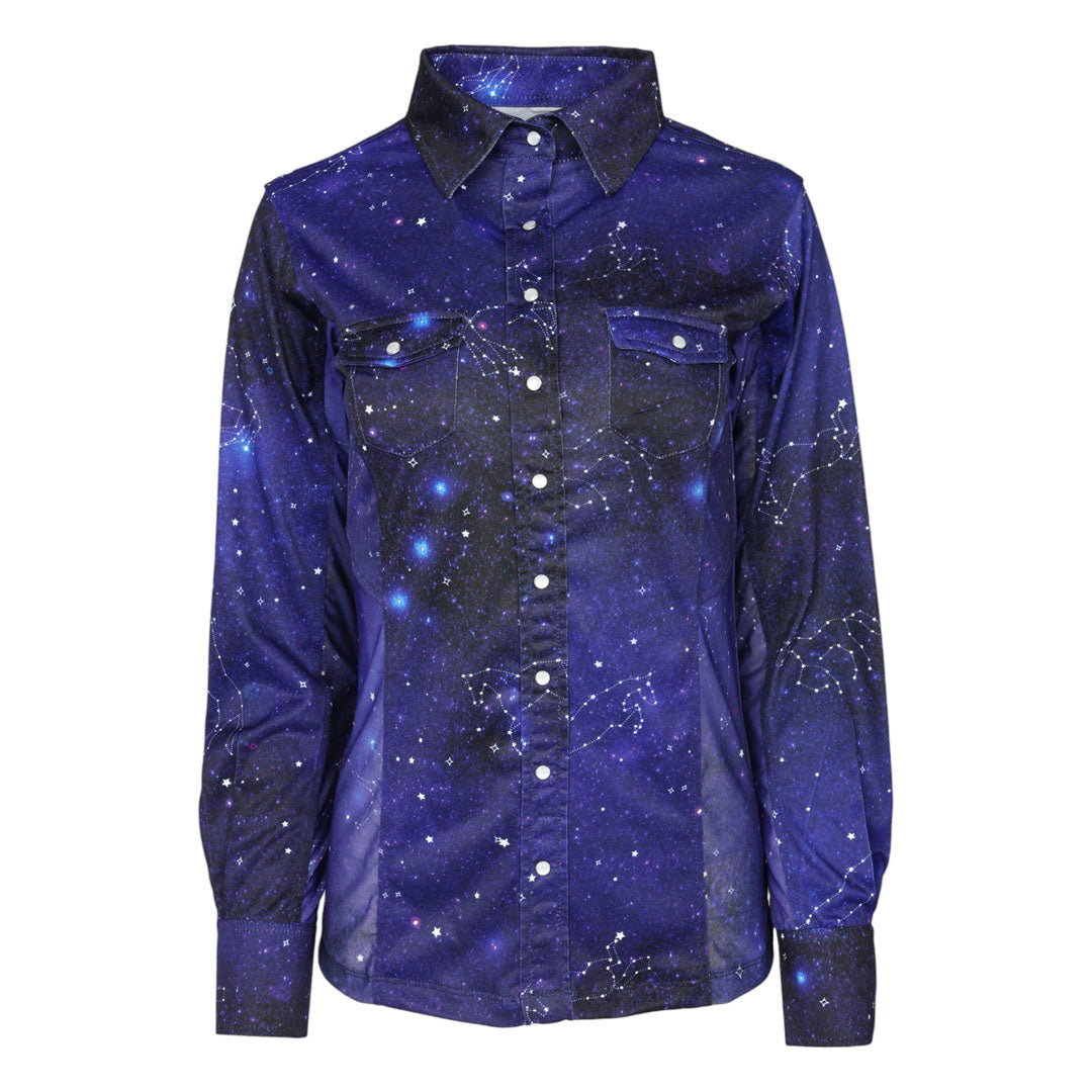 Dapplebay Constellation Western Shirt-Navy/Multi
