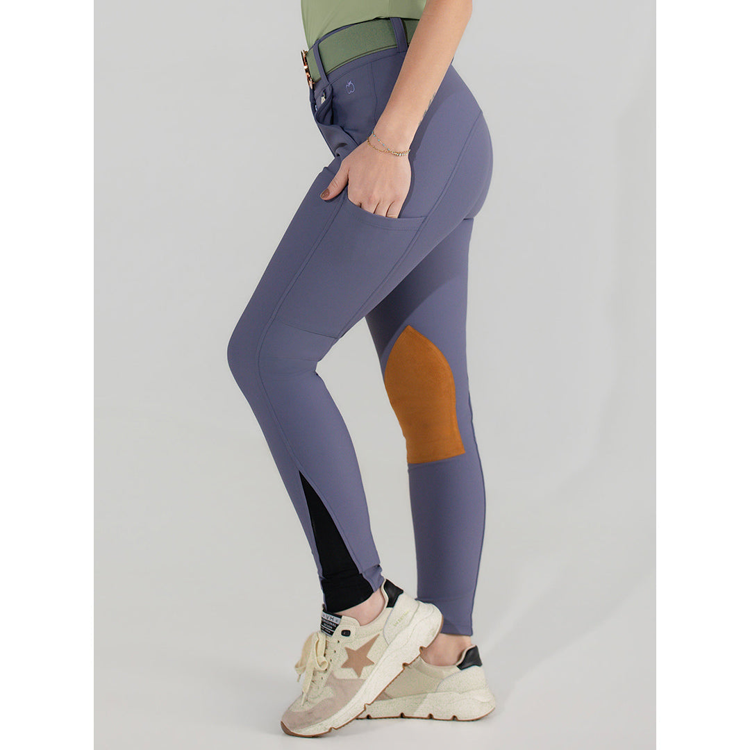 Dapplebay Sport Suede Knee Patch Breeches-Purple Dusk