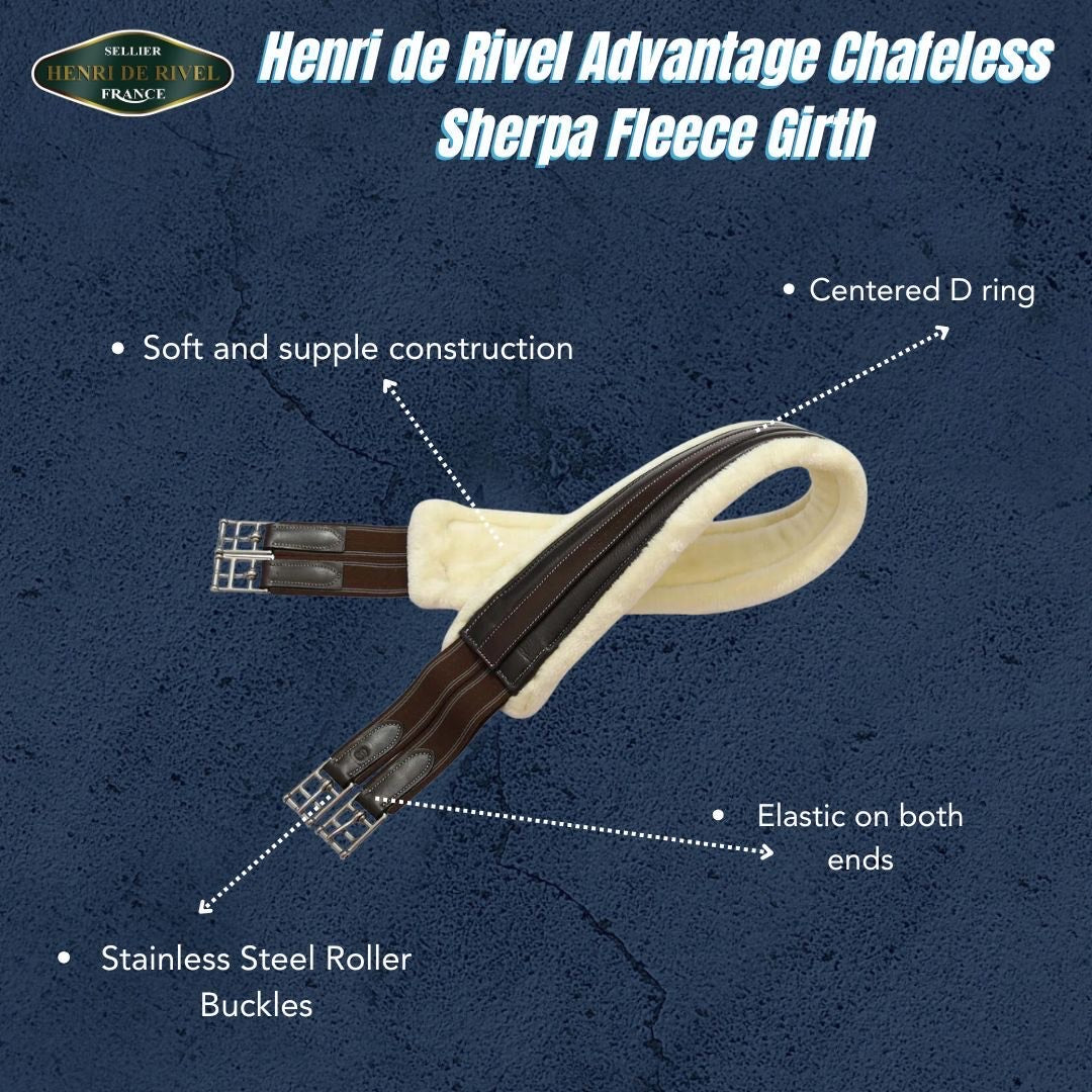 Henri de Rivel Advantage Chafeless Sherpa Fleece Girth - Sunset Bay Equestrian