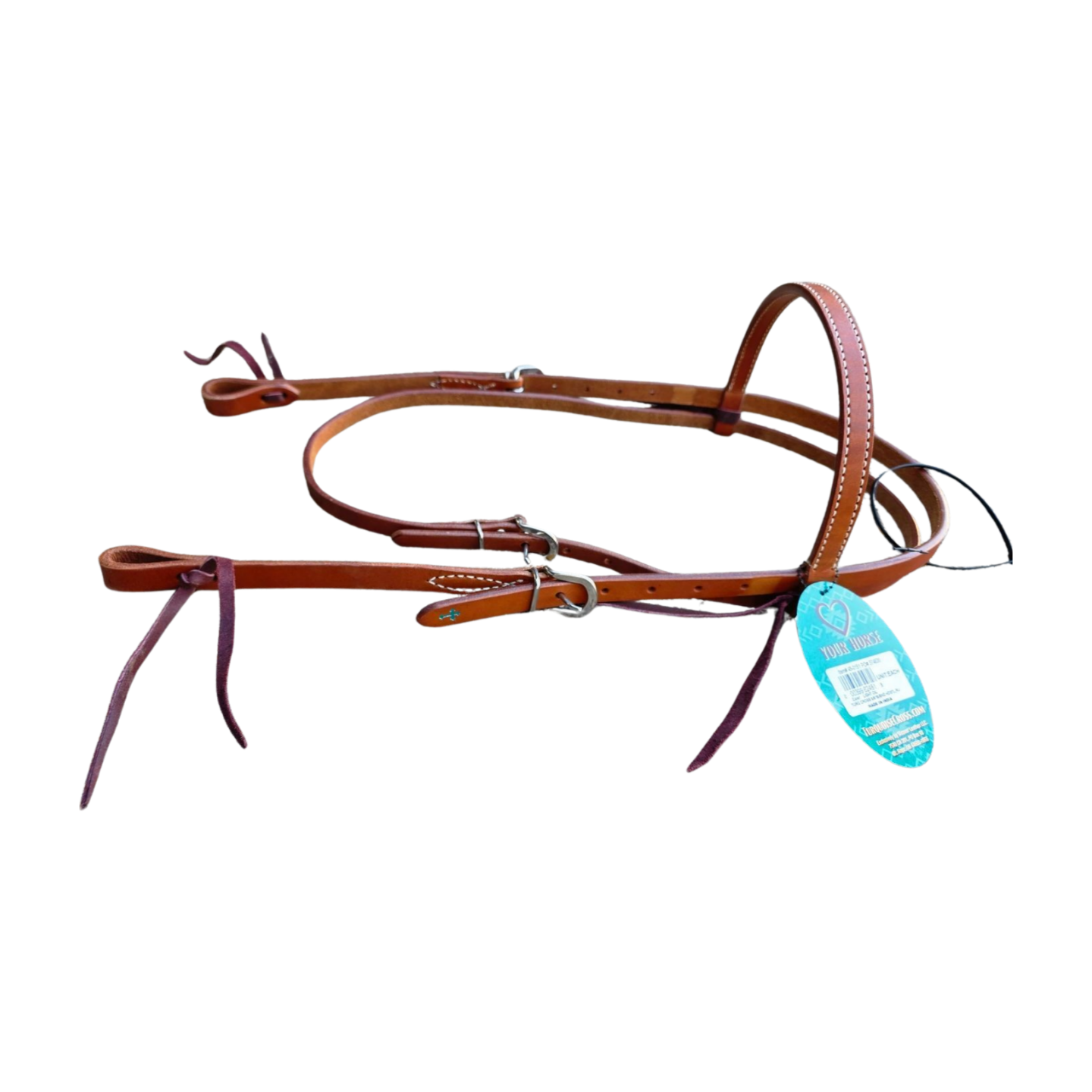 Weaver Western Headstall- Turquoise Cross