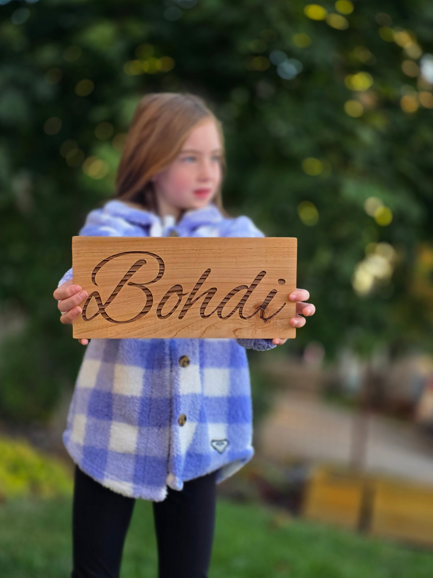 Custom Engraved Cedar Wood Signs