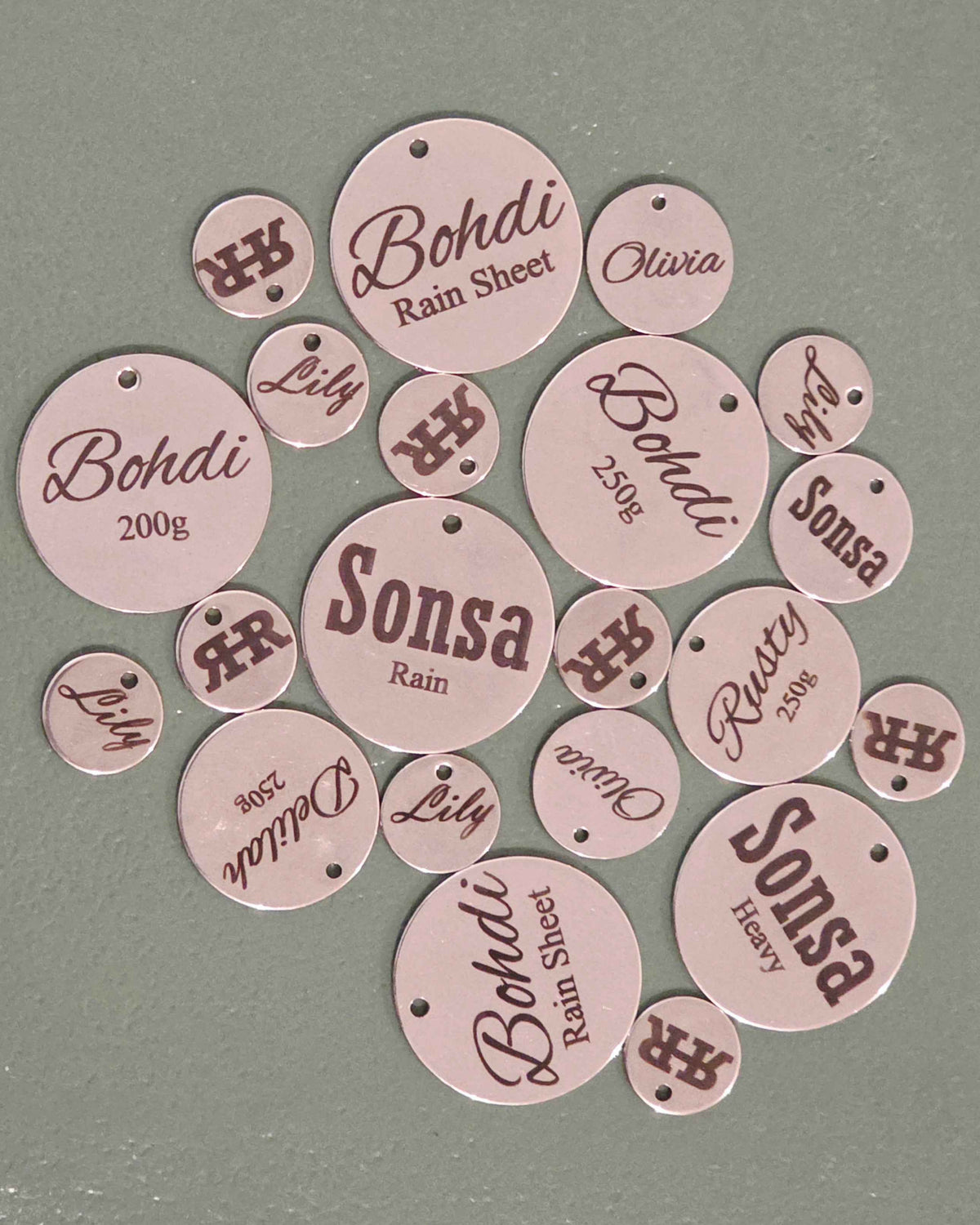 Stainless Steel Laser-Engraved Tack Tags