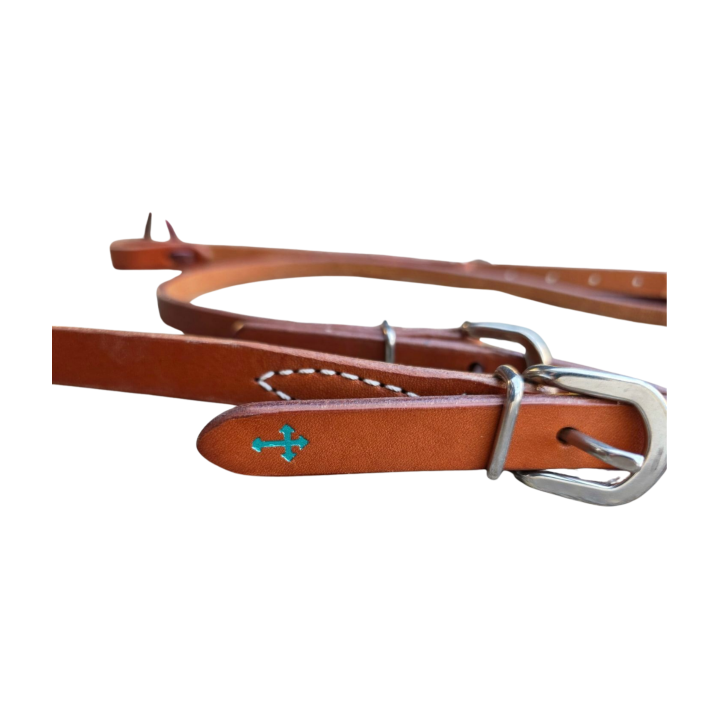 Weaver Western Headstall- Turquoise Cross