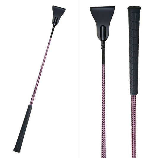 TuffRider 26" Two-Tone Weave Riding Crop with No-Slip Rubber Grip
