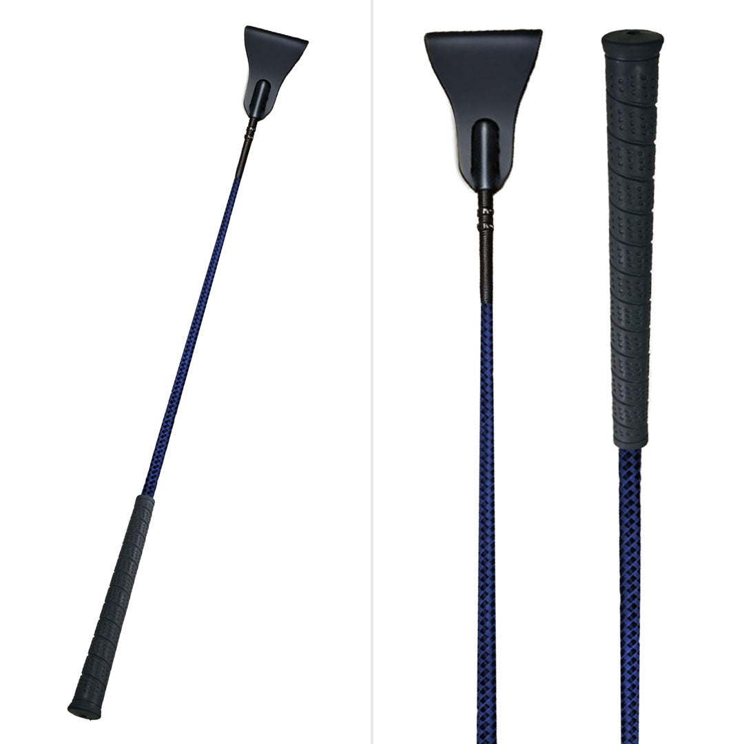TuffRider 26" Two-Tone Weave Riding Crop with No-Slip Rubber Grip