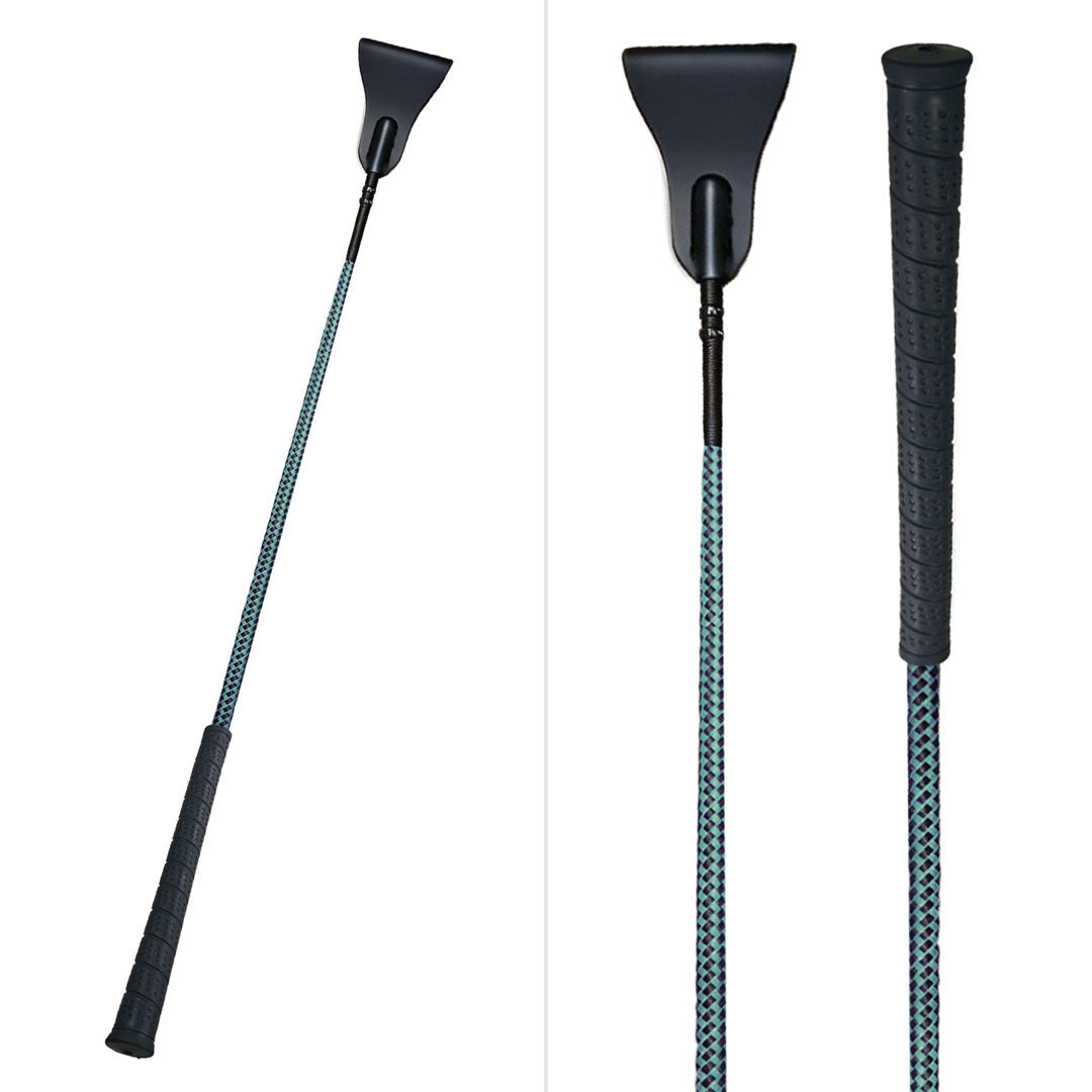 TuffRider 26" Two-Tone Weave Riding Crop with No-Slip Rubber Grip