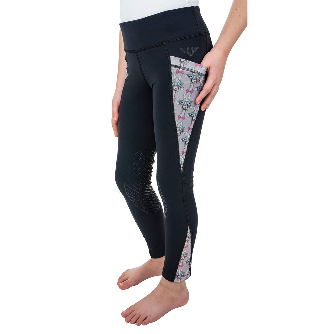 TuffRider Children's Minerva 3 Season Printed Knee Patch Tights - Sunset Bay Equestrian