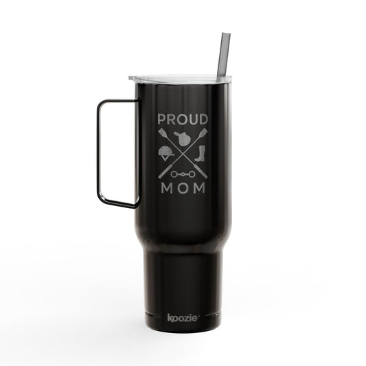 Insulated Tumbler with Lid, 40oz (Engraving) - Proud Mom - Crops Cross