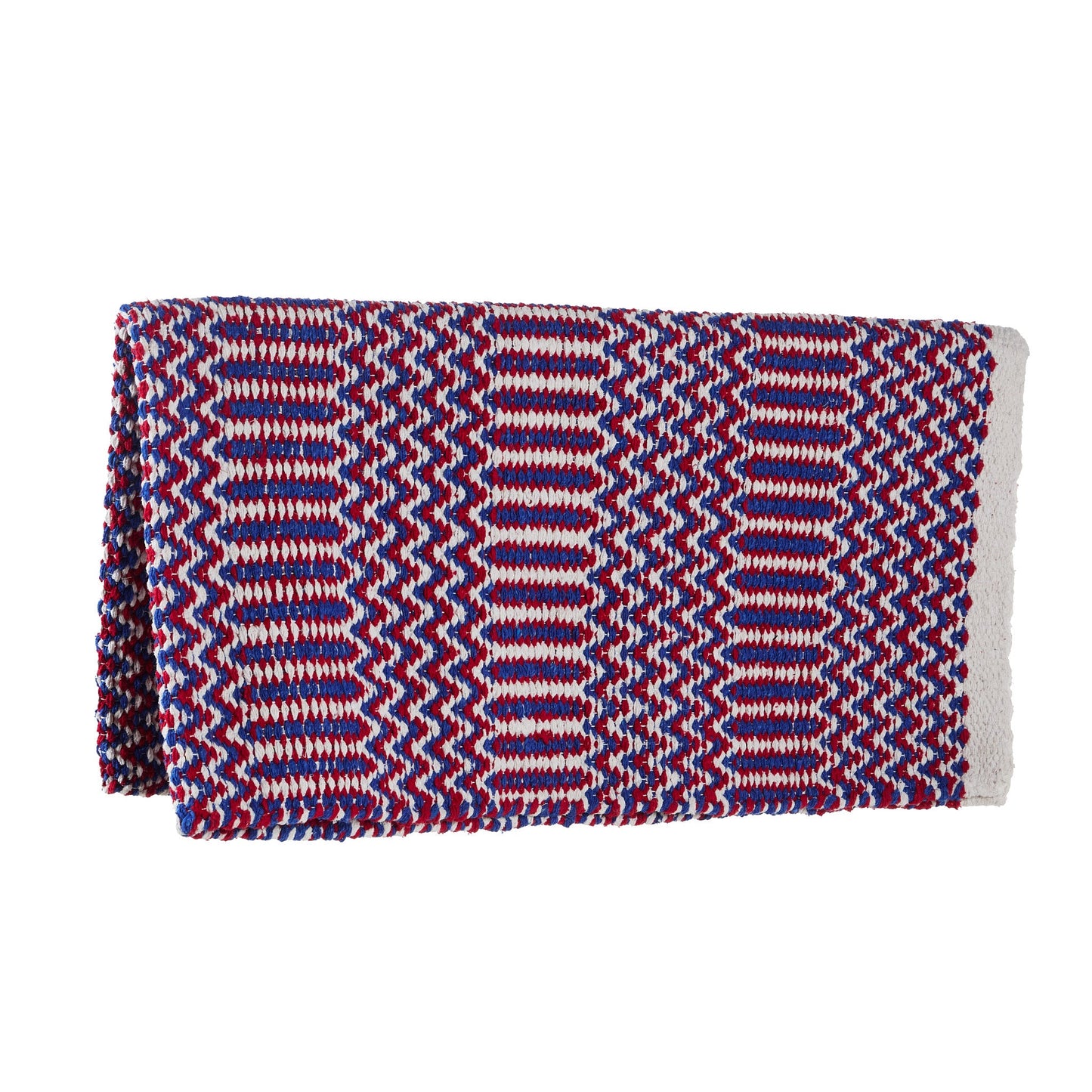 Mayatex Red White And Blue Double Weave 32x64 Acrylic Blend Saddle Blanket