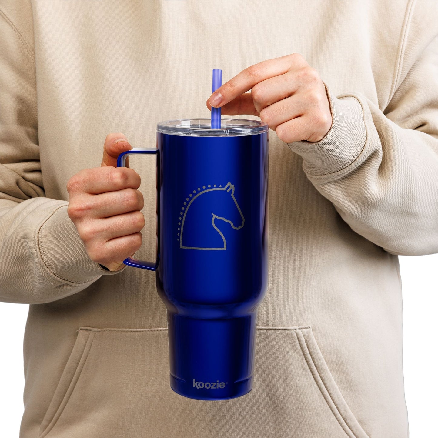 Insulated Tumbler with Lid, 40oz (Engraving) - Horse Bust