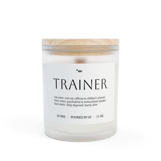 Frosted Glass Candle, 11oz - Trainer