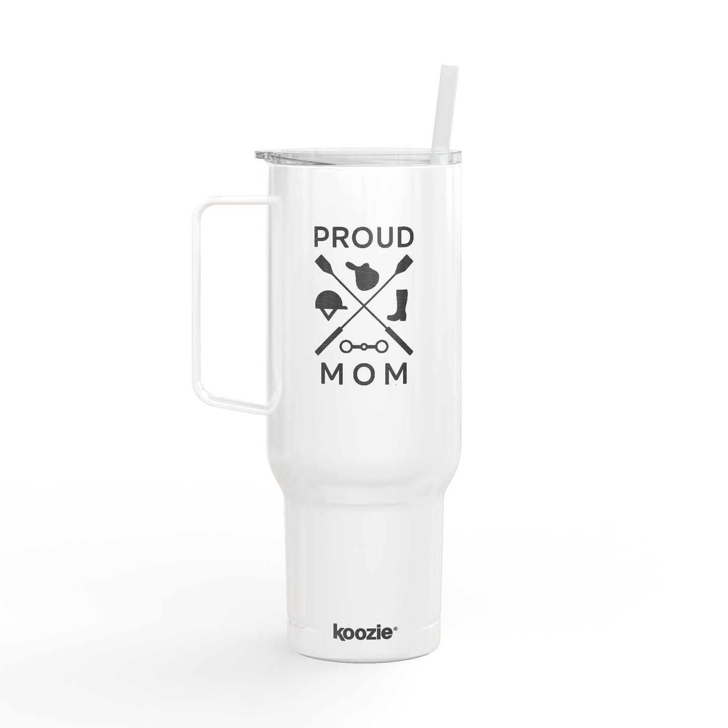 Insulated Tumbler with Lid, 40oz (Engraving) - Proud Mom - Crops Cross