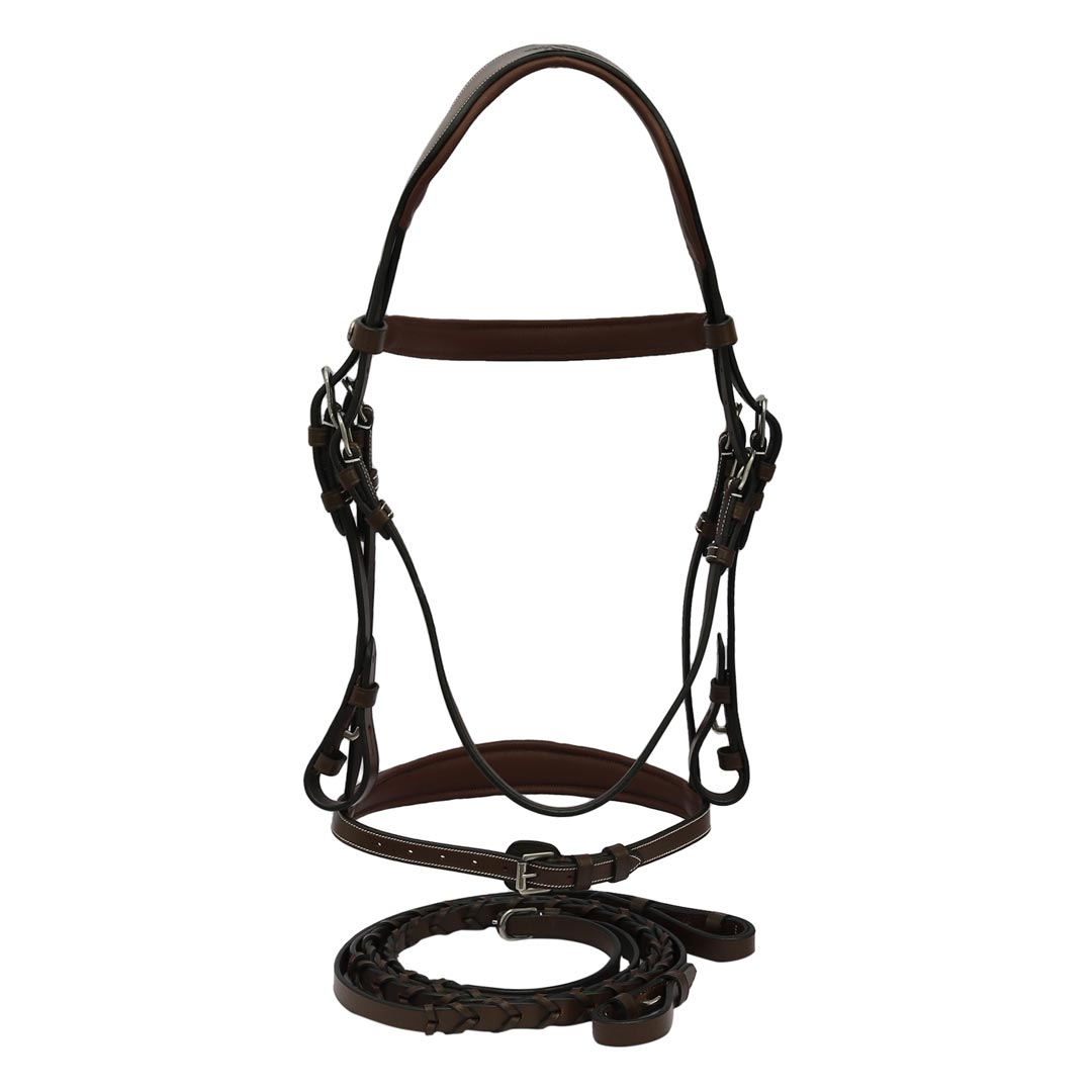 Henri de Rivel Pro Mono-Crown Padded Wide Noseband Bridle