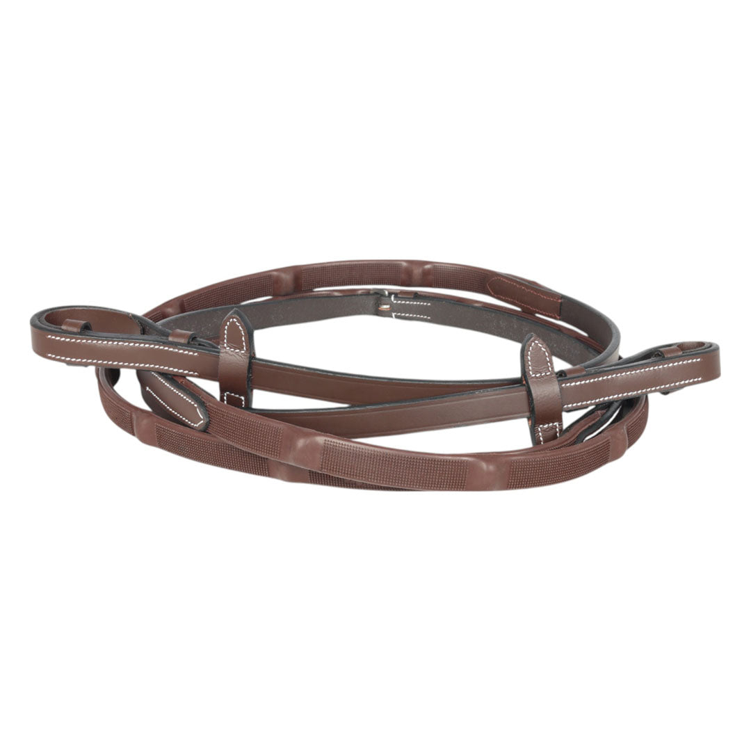 Henri de Rivel GripX Ergo Rubber Reins 5/8" width 54" length - Sunset Bay Equestrian