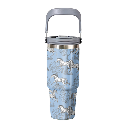 Awst Int'l Lila Toile 30 oz Stainless Steel Drink Bottle-Blue - Sunset Bay Equestrian