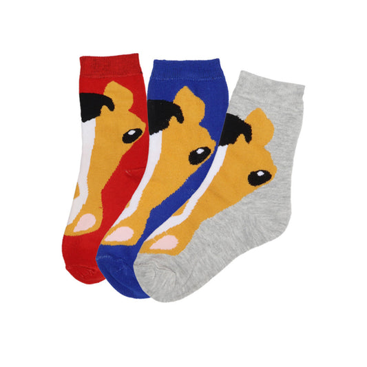 AWST Int'l Child Horse Face Buckskin Crew Socks - Sunset Bay Equestrian