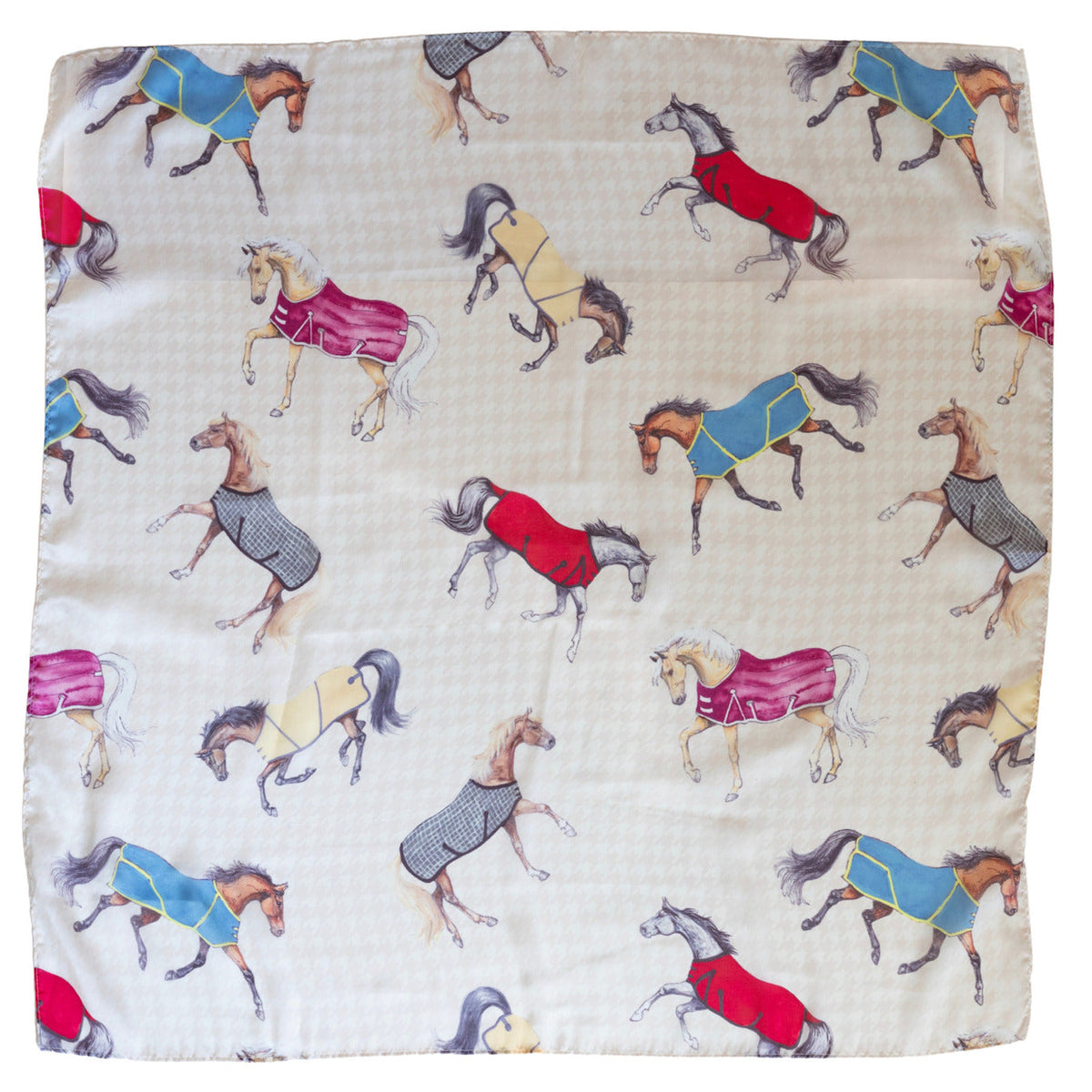 AWST Int'l Lila Horses in Blankets Scarf -36"