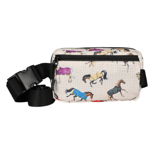 AWST Int'l Lila Horses in Blankets Crossbody/Waist Bag