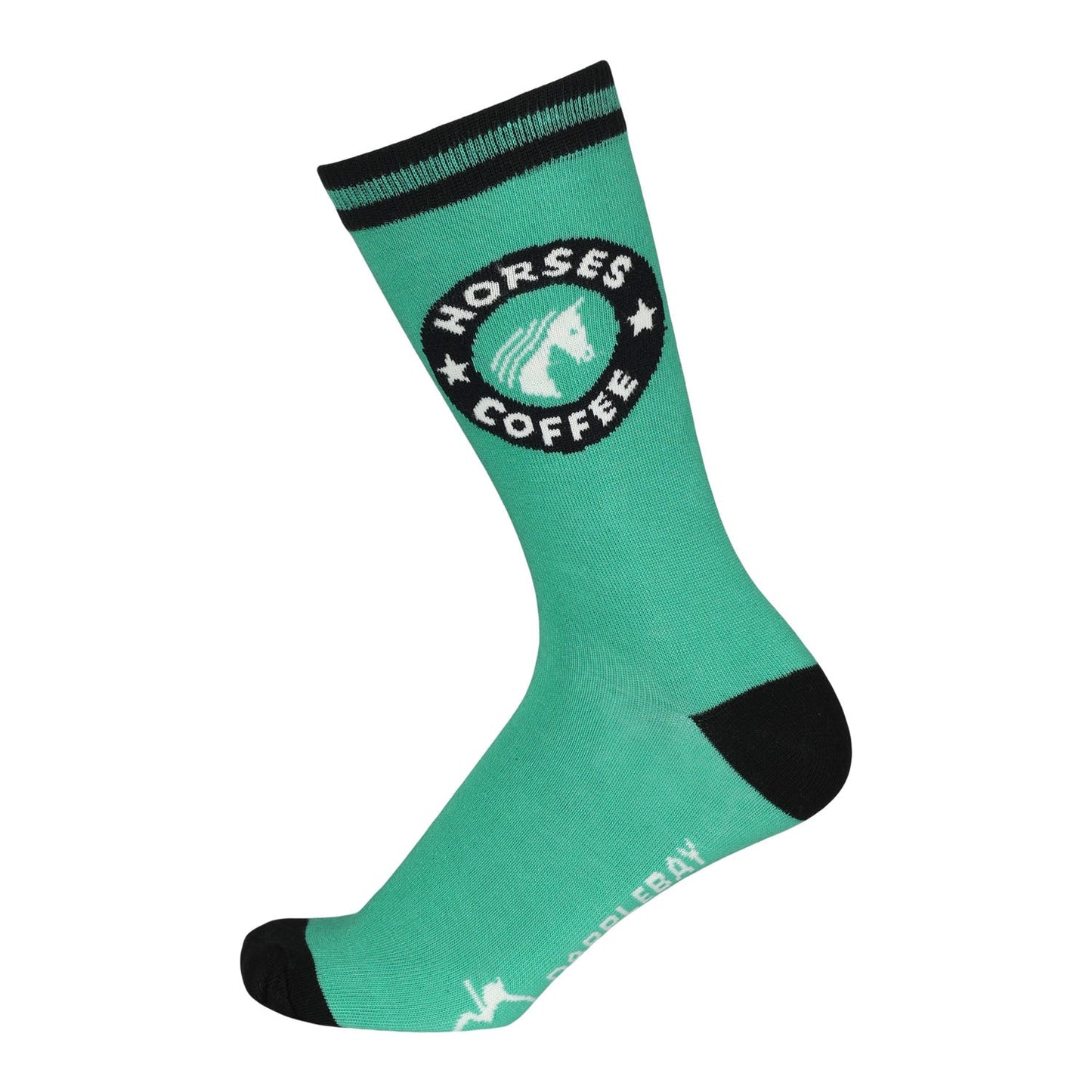 Dapplebay  Knit Crew Socks-Horses & Coffee