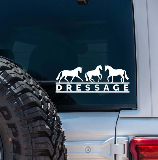 Dapplebay Dressage - Vinyl Decal-White