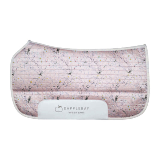 Dapplebay Dragonfly Meadow Western Saddle Pad-Light Pink - Sunset Bay Equestrian
