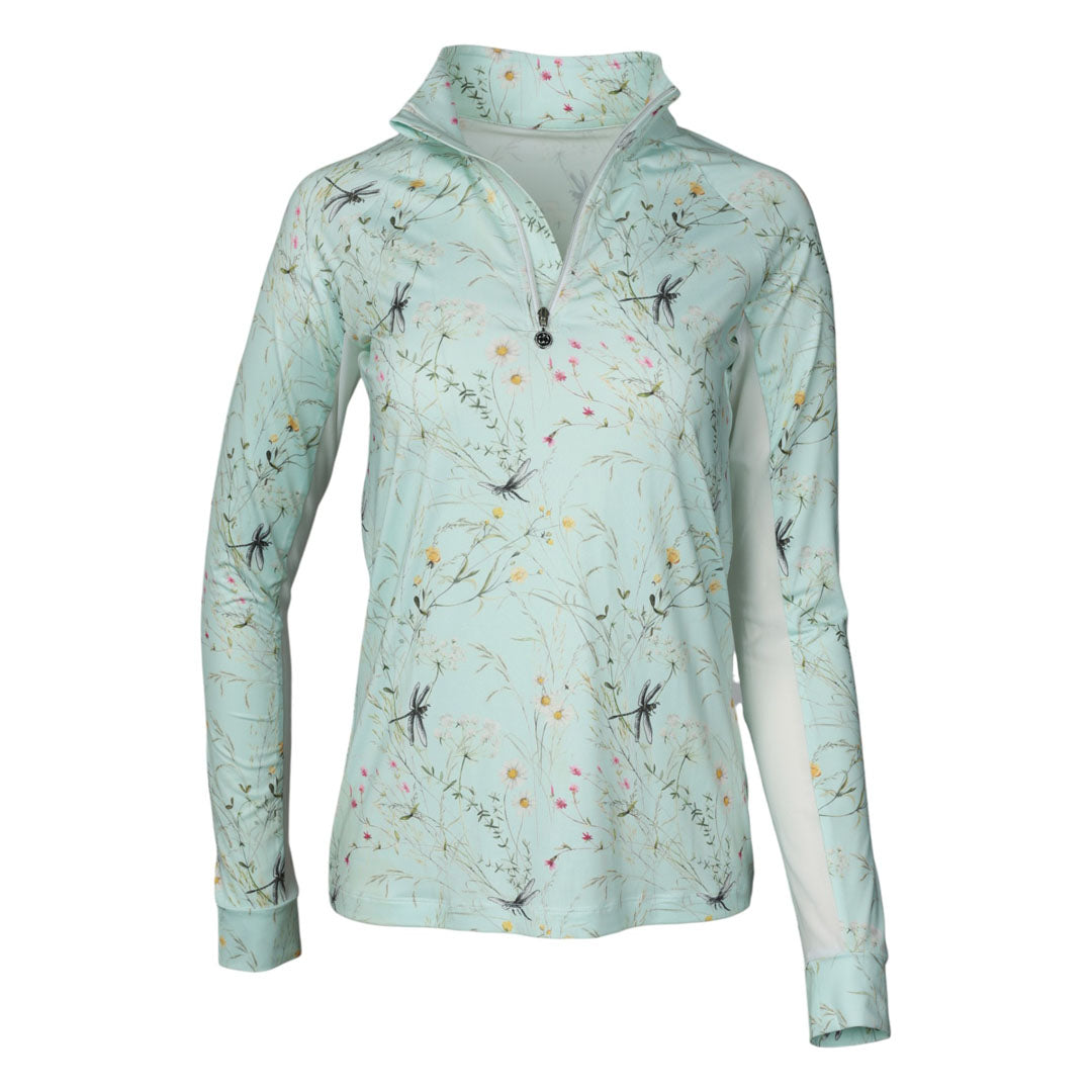 Dapplebay Dragonfly Meadow 1/4 Zip Riding Top - Long Sleeve - Sunset Bay Equestrian