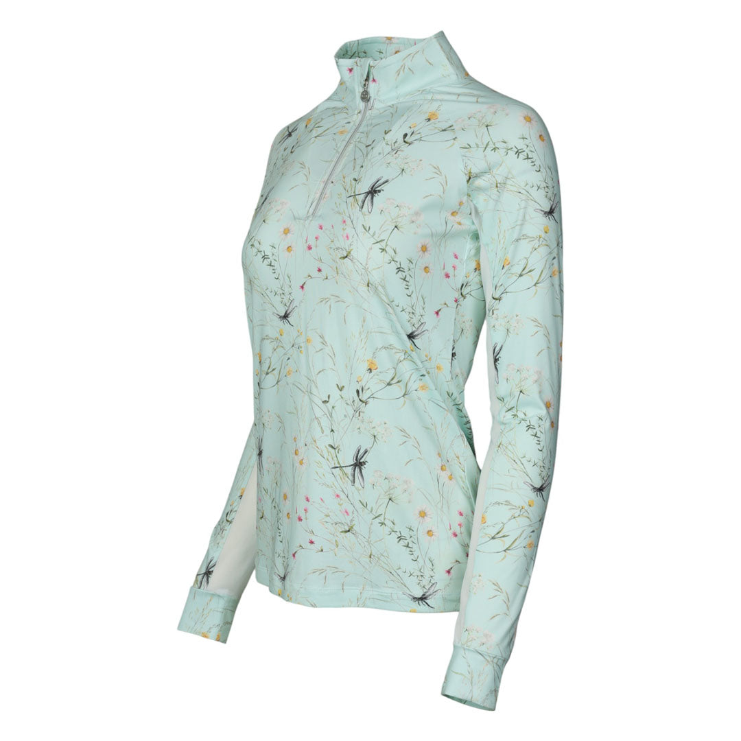 Dapplebay Dragonfly Meadow 1/4 Zip Riding Top - Long Sleeve