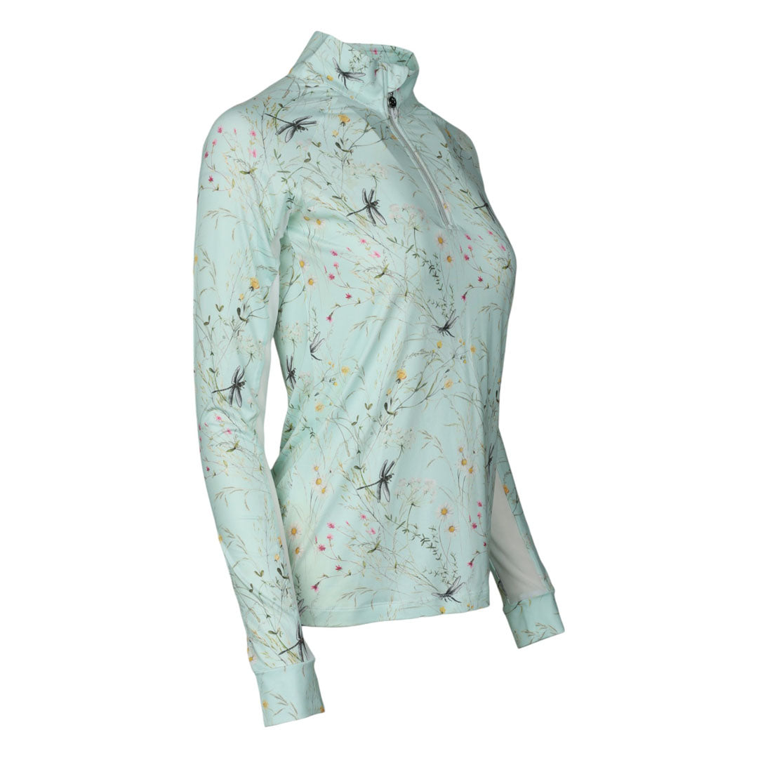 Dapplebay Dragonfly Meadow 1/4 Zip Riding Top - Long Sleeve