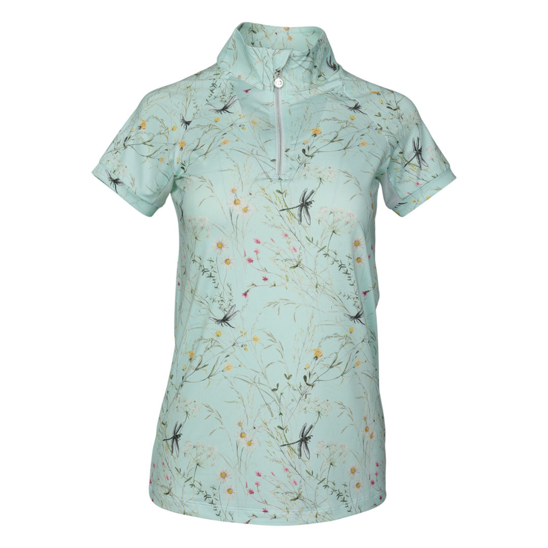 Dapplebay Dragonfly Meadow 1/4 Zip Riding Top - Short Sleeve
