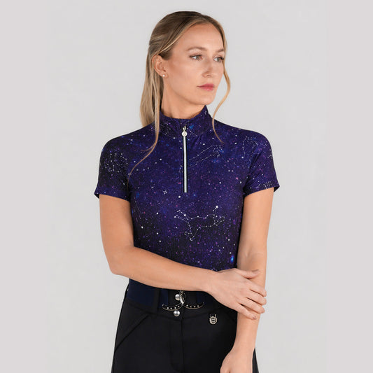 Dapplebay Constellation 1/4 Zip Light Riding Top-Short Sleeve