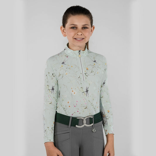 Dapplebay Kids Dragonfly Meadow 1/4 Zip - Long Sleeve - Sunset Bay Equestrian