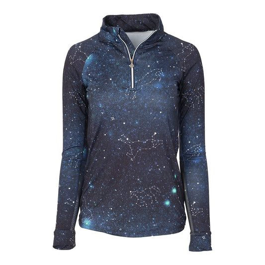 Dapplebay Midnight Constellation Ladies 1/4 Zip Riding Top