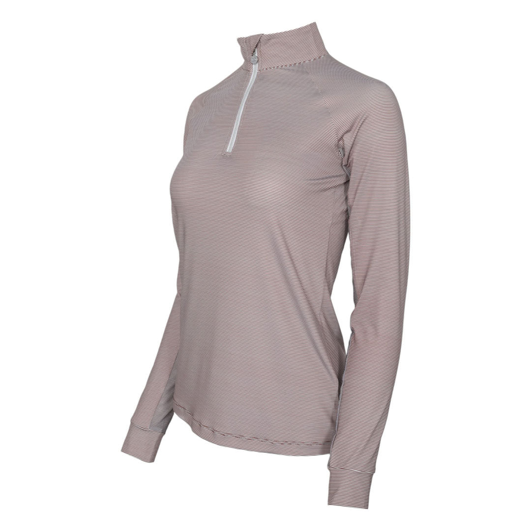 Dapplebay Stripe 1/4 Zip Riding Top