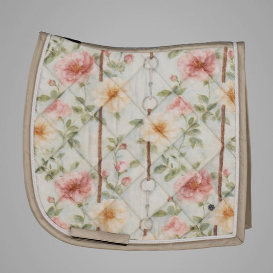 Dapplebay Vintage Floral Dressage Saddle Pad - Sunset Bay Equestrian