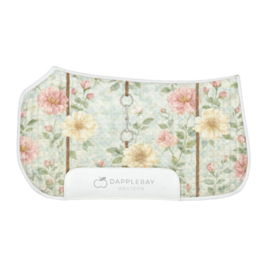 Dapplebay Vintage Floral Western Saddle Pad - Sunset Bay Equestrian