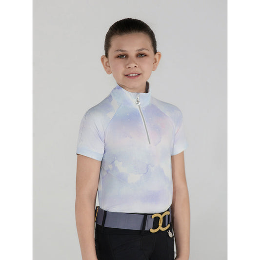 Dapplebay Kids Opalite Skies 1/4 Zip SS Riding Top - Sunset Bay Equestrian