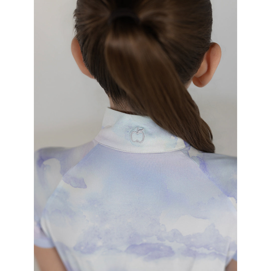 Dapplebay Kids Opalite Skies 1/4 Zip SS Riding Top