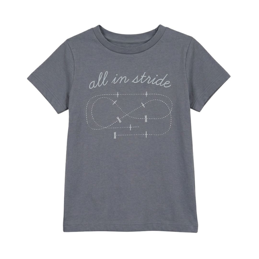 Dapplebay Kids All In Stride Tee-Moonrise