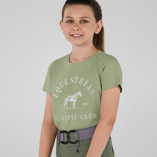 Dapplebay Kids Equestrian Athletic Club Tee-Sage - Sunset Bay Equestrian