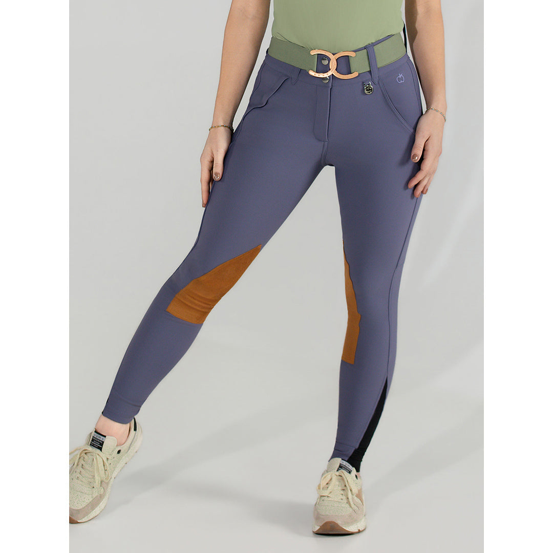 Dapplebay Sport Suede Knee Patch Breeches-Purple Dusk