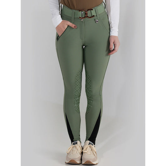 Dapplebay Sport Silicone Knee Patch Breeches-Rosemary - Sunset Bay Equestrian