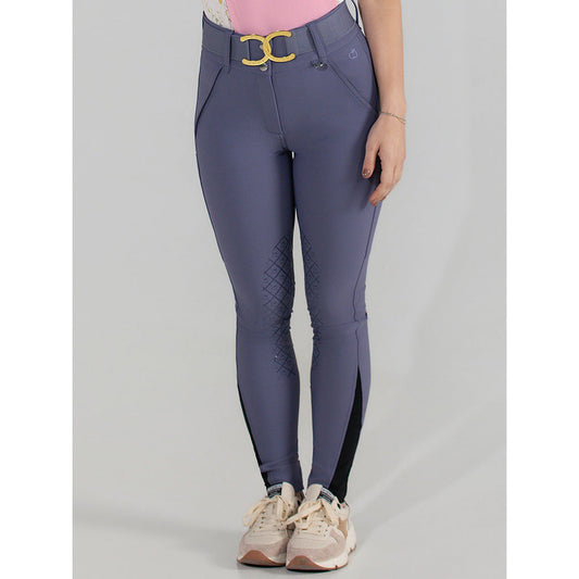 Dapplebay Sport Silicone Knee Patch Breeches-Purple Dusk - Sunset Bay Equestrian