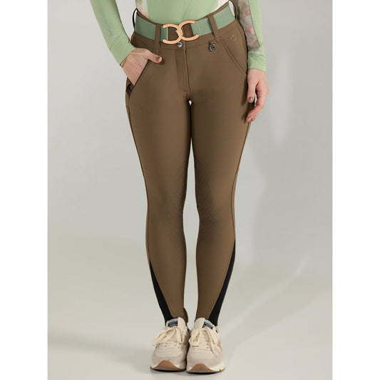Dapplebay Sport Silicone Knee Patch Breeches-Chestnut - Sunset Bay Equestrian