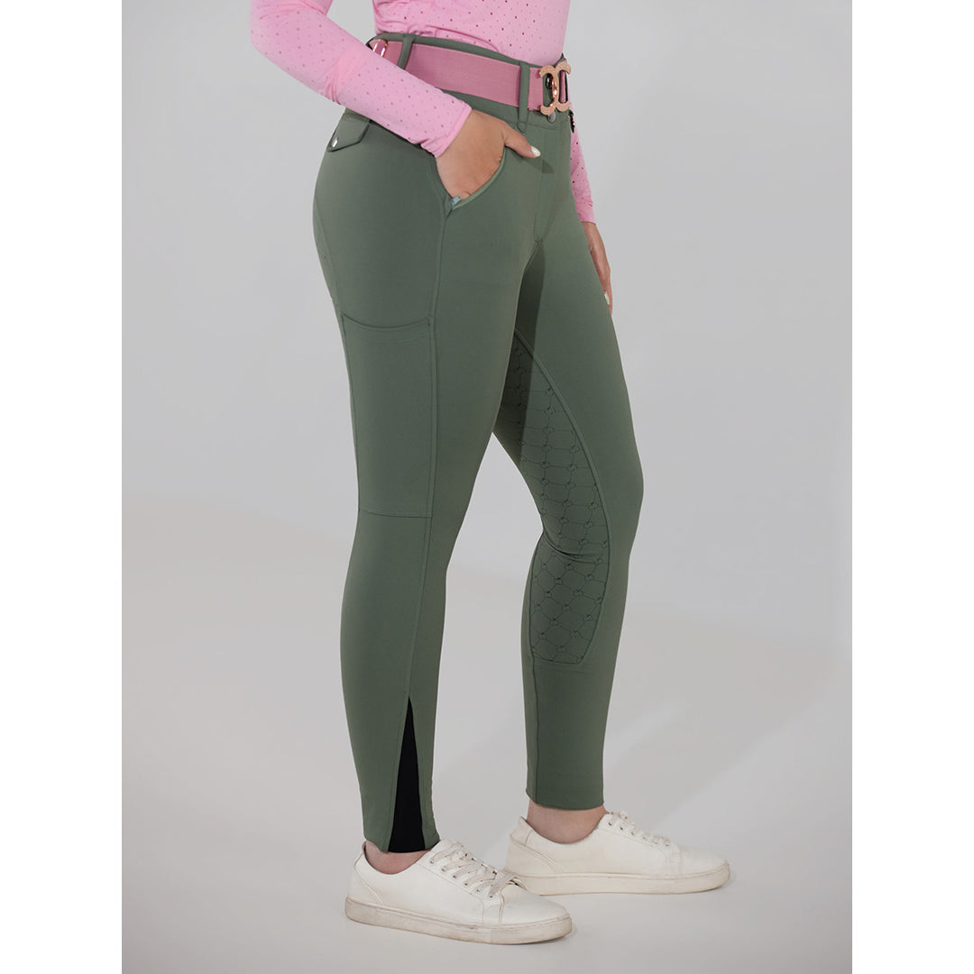 Dapplebay Hybrid Silicone Full Seat Breeches-Rosemary