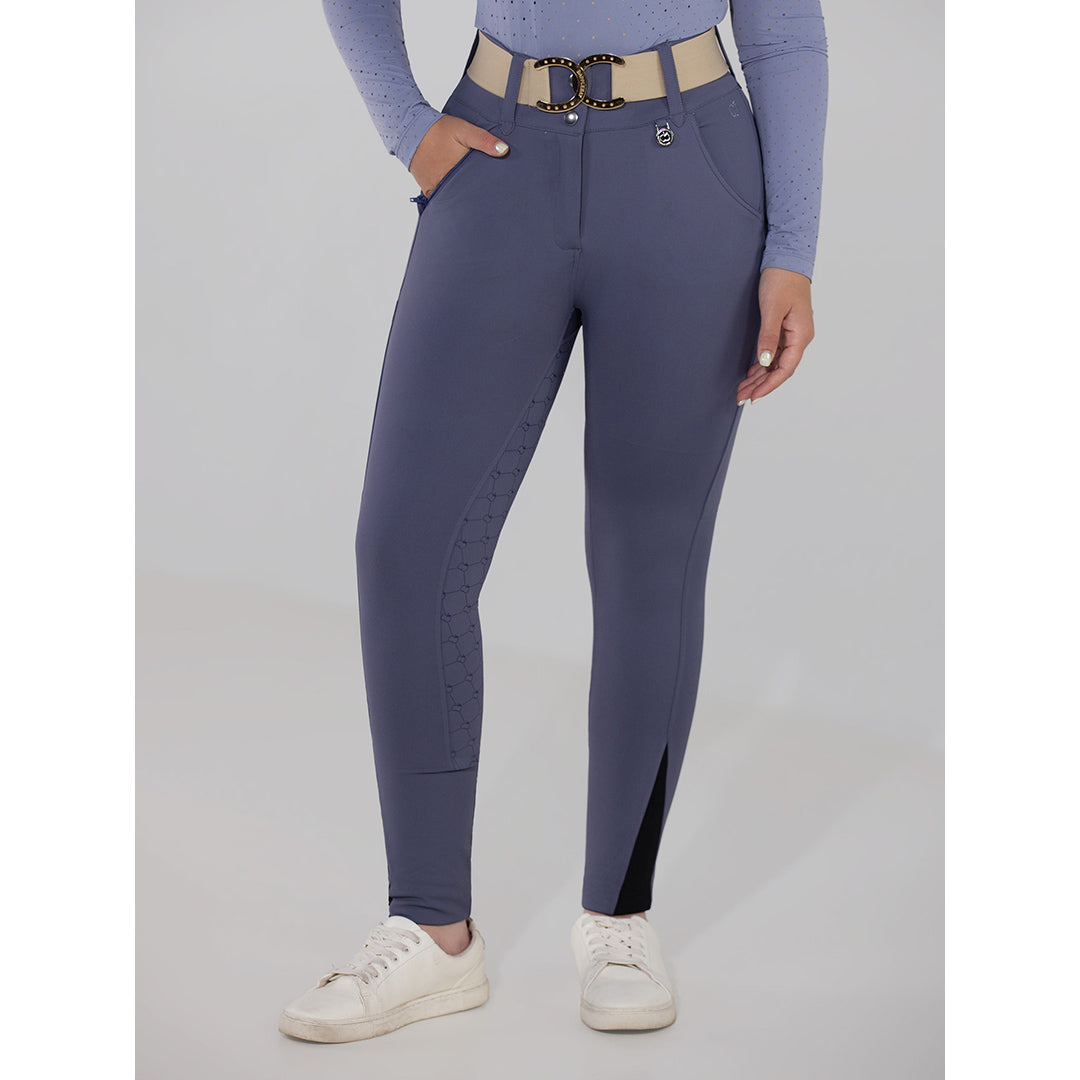 Dapplebay Hybrid Silicone Full Seat Breeches-Purple Dusk